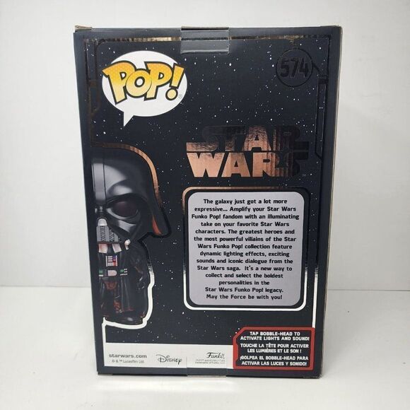 FUNKO POP! STAR WARS JUMBO 10" DARTH VADER FIGURE LIGHTS & SOUND #574 Exclusive - Picture 5 of 6